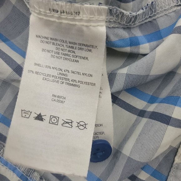 Columbia‎ Mens Size Large Blue Plaid Short Sleeve Button Front Shirt - Picture 5 of 8